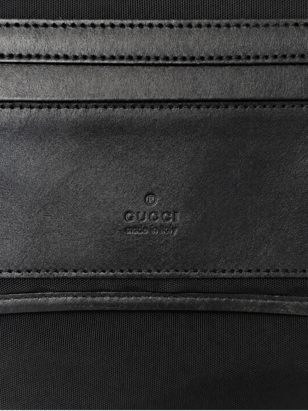 Vintage Gucci 019 0376 Black Nylon Leather Messenger Crossbody Bag - Picture 8 of 11